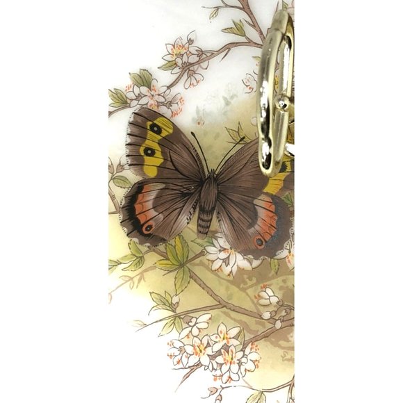 Viking USA Vintage Butterfly Frosted Glass Tray Gold Boho Cottagecore - Picture 5 of 5